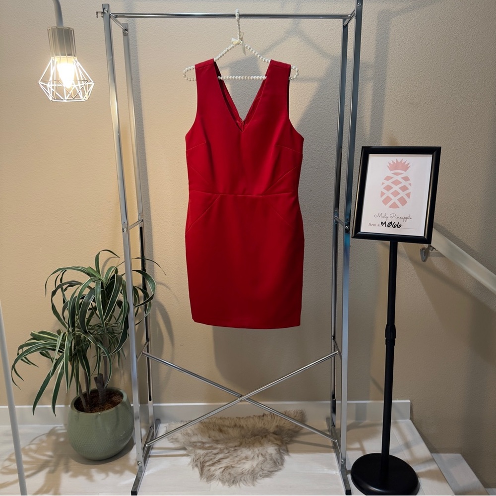 Banana Republic size 12P little red dress sleeveless mini dress